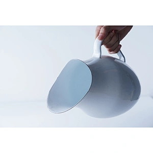 Hot sale elegant design pure white oblique mouh carbon steel enamel coffee tea water kettle with single handle