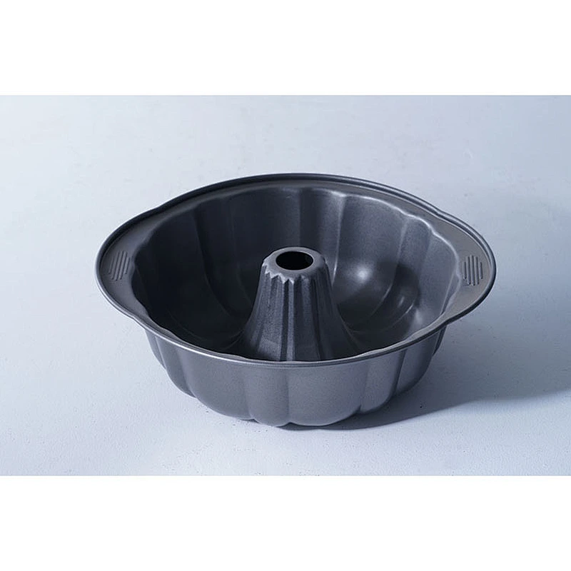 Hot sale custom design professional bakeshop carbon steel non stick coating flower pattern doughnut cake mold bake tool