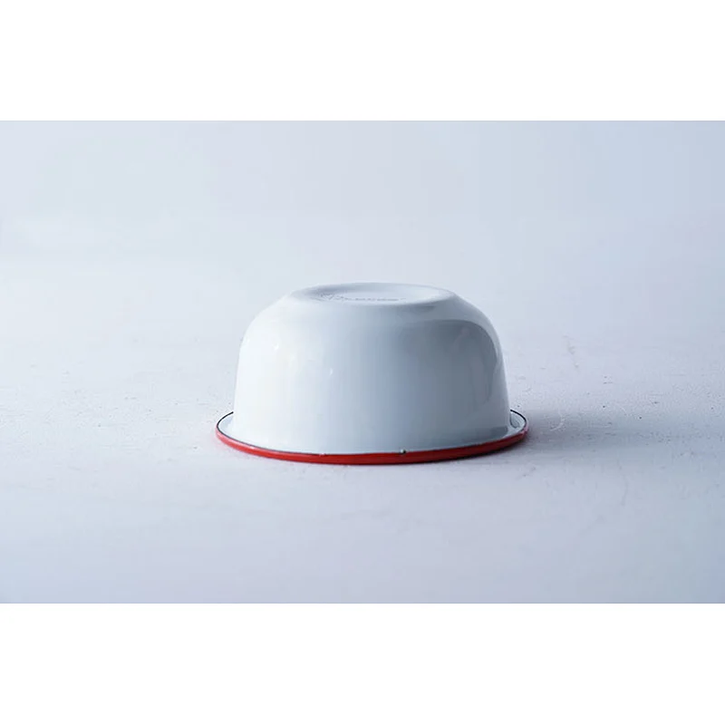 Wholesale OEM OEM cheap price household restaurant classic design white carbon steel enamel bowl