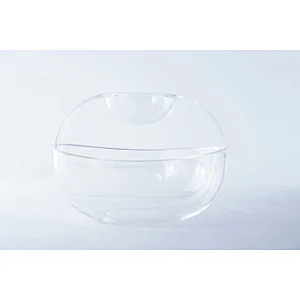 Hot sale universal transparent big capacity multifunction fruit salad 2 in 1 chip and dip serving bowl