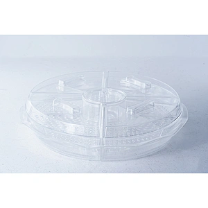 Hot sale household party decorative multifunction divided refrigerated chilled ice cream tray chiller tray refrigerator