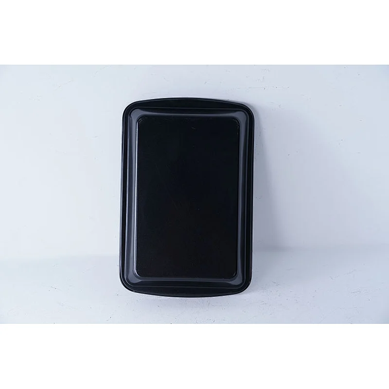 Wholesale good quality black rectangular classic design carbon steel non stick coating cake bakeware tools oven baking tray
