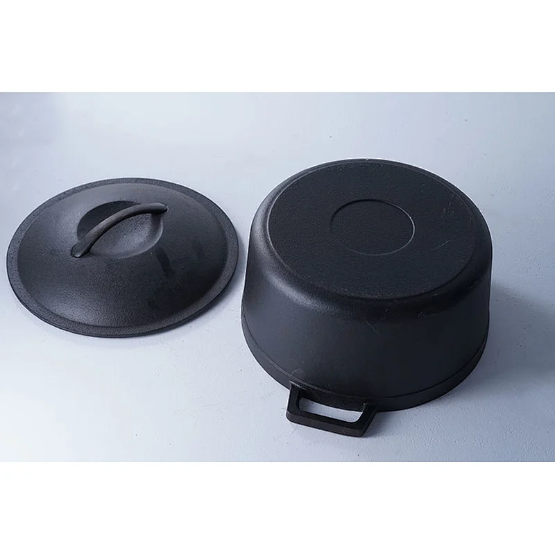 Wholesale cookware custom brand available classic design good quality black round enameled cast iron dutch oven