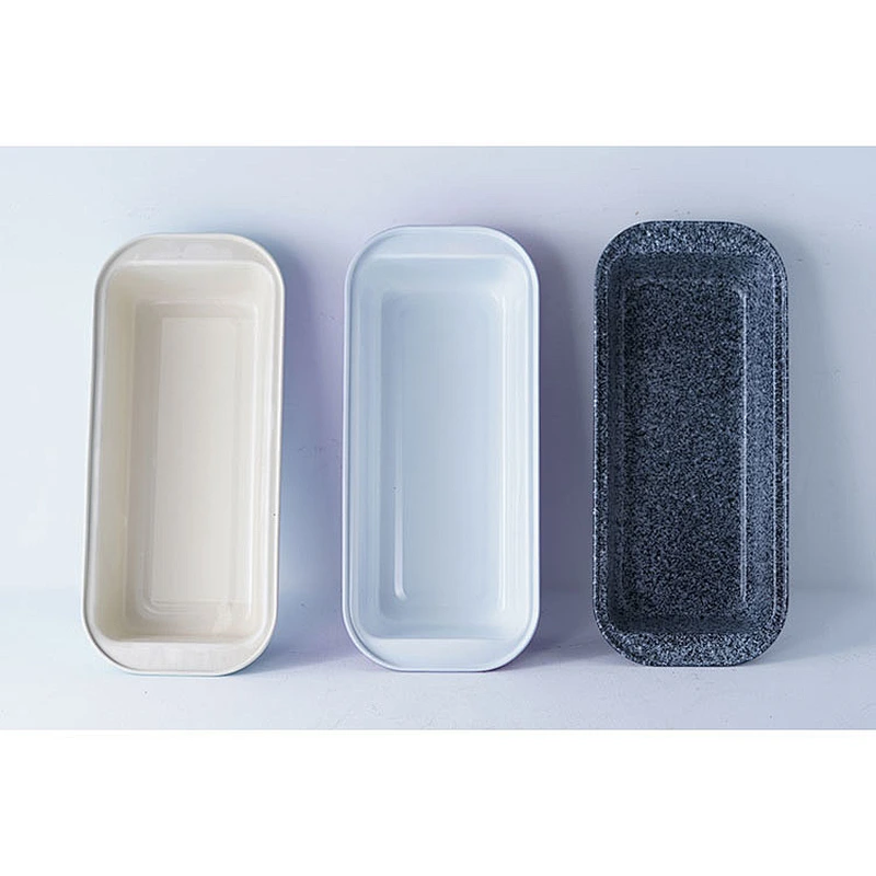 Colorful rectangle high temperature resistance non-stick carbon steel baking cake mold cheese pumpkin pie baking mold