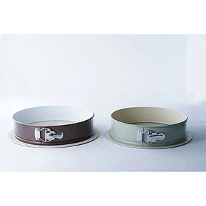 Hot sale OEM ODM green brown customized colors carbon steel non stick coating wedding cake make round shape mold