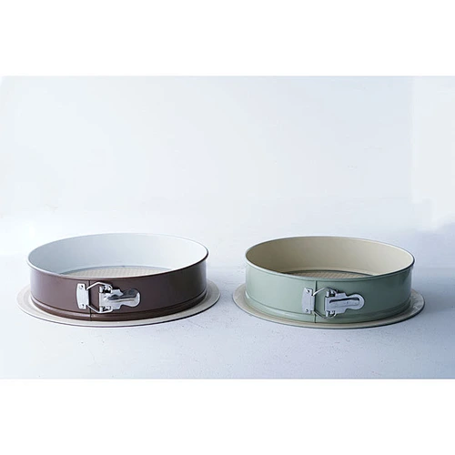 Hot sale OEM ODM green brown customized colors carbon steel non stick coating wedding cake make round shape mold