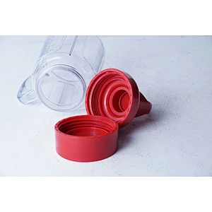 Multifunction household outside portable cap and straw cap red fashionable juice cup water bottle with one handle