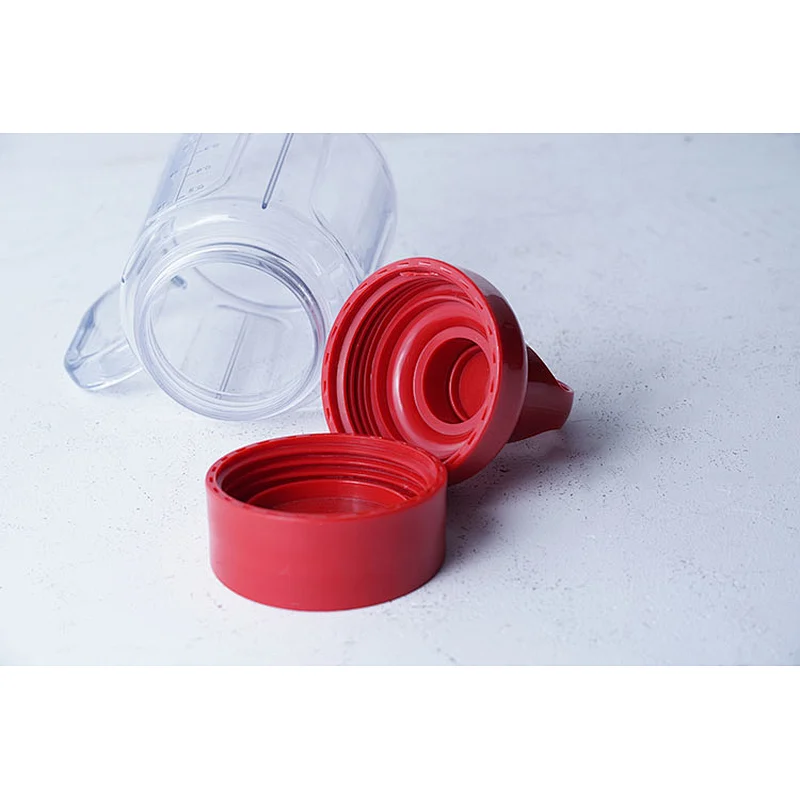 Multifunction household outside portable cap and straw cap red fashionable juice cup water bottle with one handle