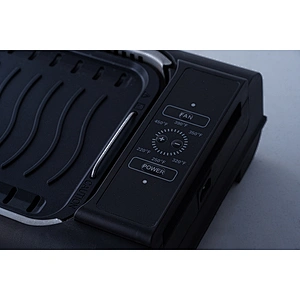 Wholesale OEM ODM black rapid heating safe material household small electric frying pan bbq grills with lid
