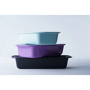 Colorful rectangle high temperature resistance non-stick carbon steel baking cake mold cheese pumpkin pie baking mold