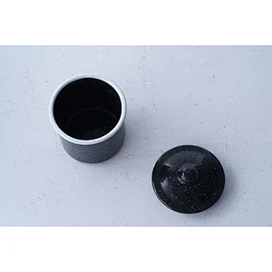 Wholesale OEM household multiple sizes colorful fashionable carbon steel enamel coffee cup no handle with cover