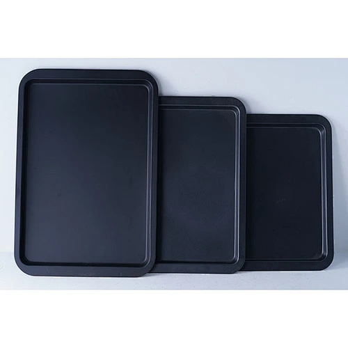 Accept custom logo multiple sizes black rectangular universal carbon steel bakeware set nonstick baking trays oven pan