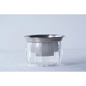 Professional tableware supplier cheap price durable stainless steel plastic small double layer ice chiller dip bowl set