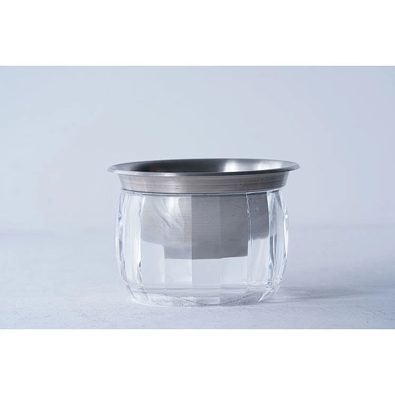 Professional tableware supplier cheap price durable stainless steel plastic small double layer ice chiller dip bowl set
