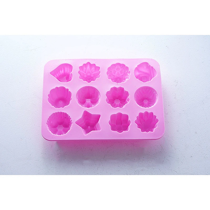 OEM professional baking tools supplier pink multiple shapes silicone ice chocolate pudding cake silicone mold