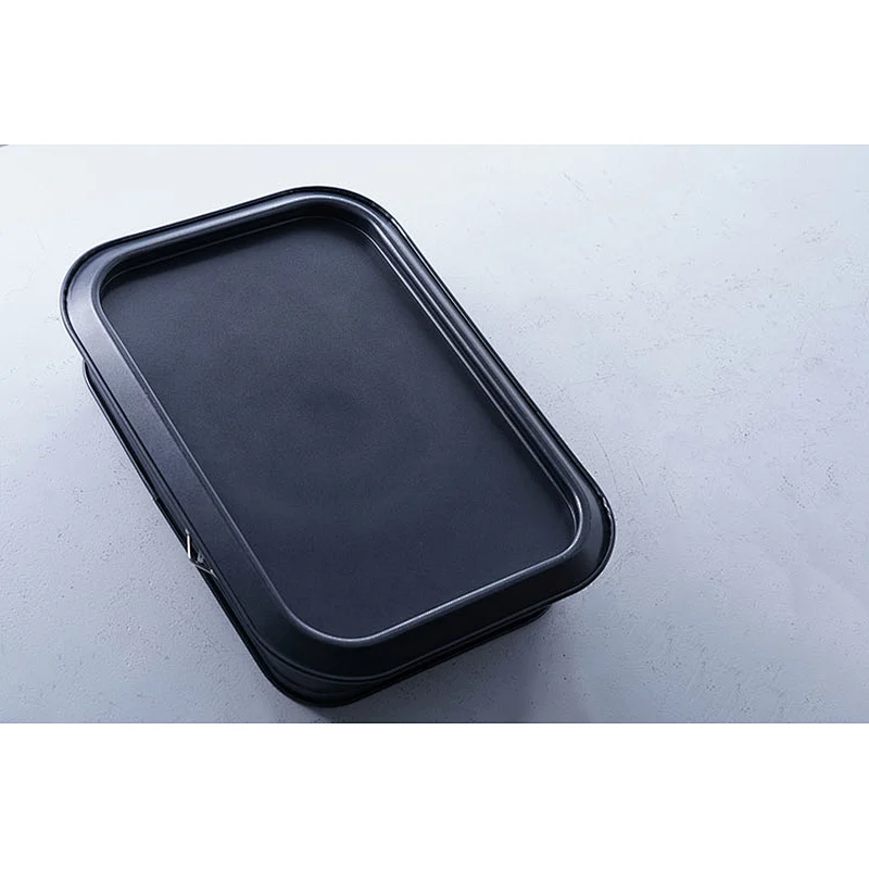 Wholesale OEM ODM professional rectangular black big capacity fruits chocolate party cake mold for bakery