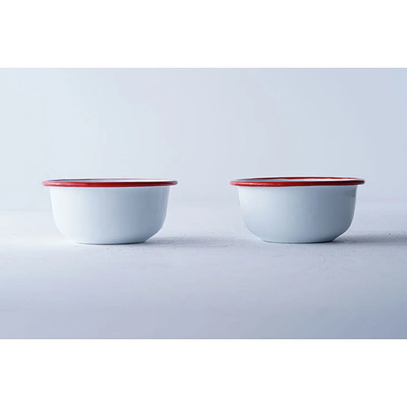 Wholesale OEM OEM cheap price household restaurant classic design white carbon steel enamel bowl