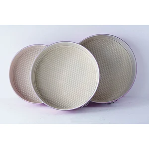 OEM ODM fashionable purple round multiple sizes carbon steel non stick coating ice cream chocolate fondant cake mold sets