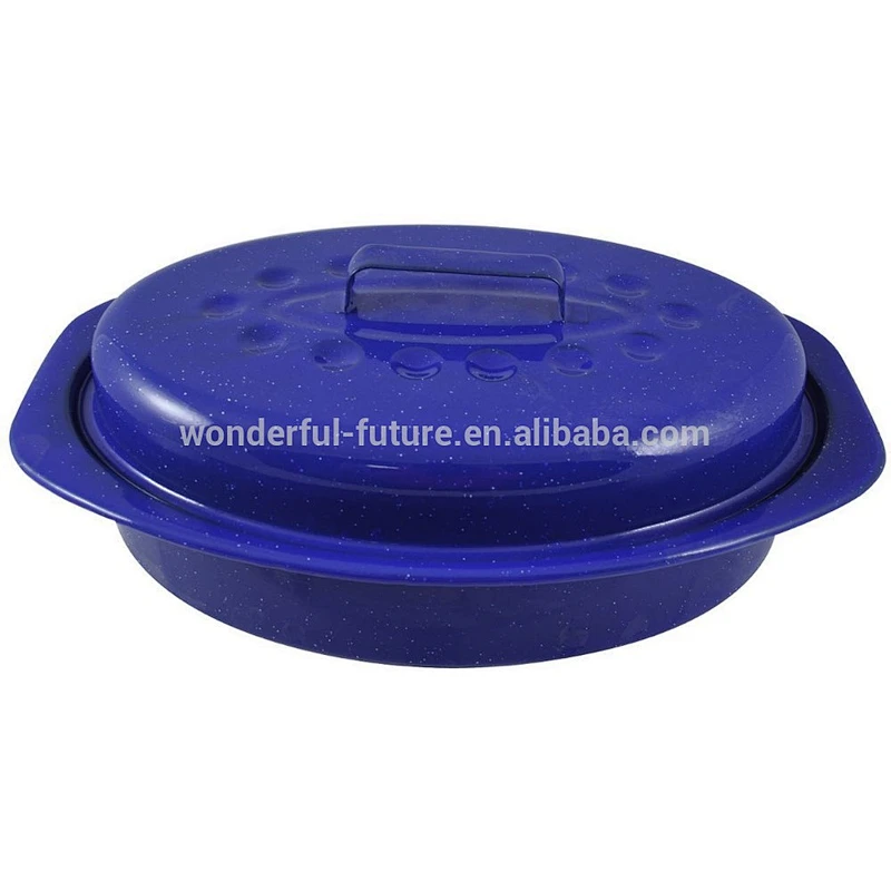 Enamel Coated Steel,roasting Pan ,Enamel Oval Roaster , self basting oval roaster,Roast chicken machine,