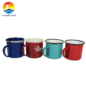 A high quality enamel cup has a variety of sizes and colors