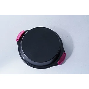 OEM ODM household small round hot carbon steel non stick coating cake tool baking mold pan with two side handles