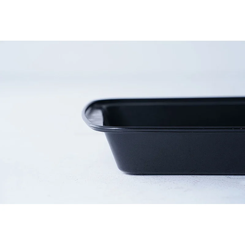 Wholesale good quality black rectangular classic design carbon steel non stick coating cake bakeware tools oven baking tray
