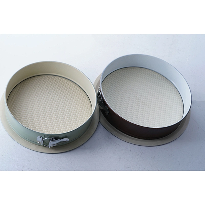 Hot sale OEM ODM green brown customized colors carbon steel non stick coating wedding cake make round shape mold