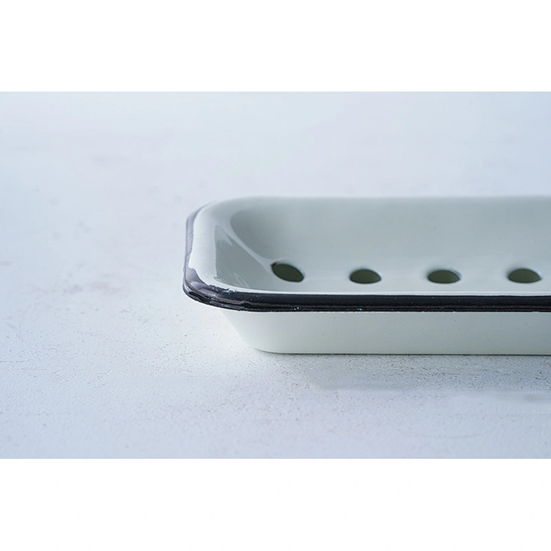Wholesale accept custom brand good quality colorful carbon steel enamel soap holder soap box soap dish