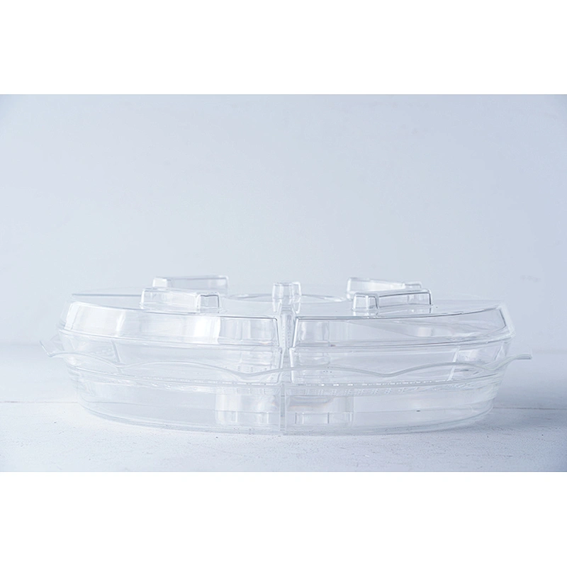 Hot sale household party decorative multifunction divided refrigerated chilled ice cream tray chiller tray refrigerator