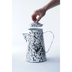 Hot sale multiple sizes available custom color pattern carbon steel enamel coffee tea water kettle set with lids and handles