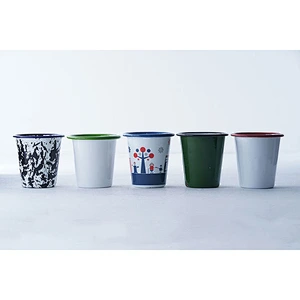 Accept customized design multiple colors holiday dinner party carbon steel enamel metal water cup coffee mug wholesale