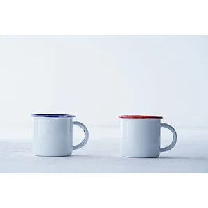 Hot sale OEM ODM cartoon printing body multiple design colorful frame metal carbon steel enamel coffee cup set
