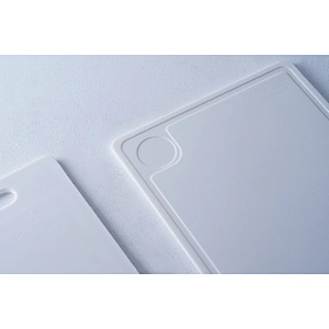 Wholesale high quality multiple classic design pure white rectangle plastic cutting board kitchen chopping board