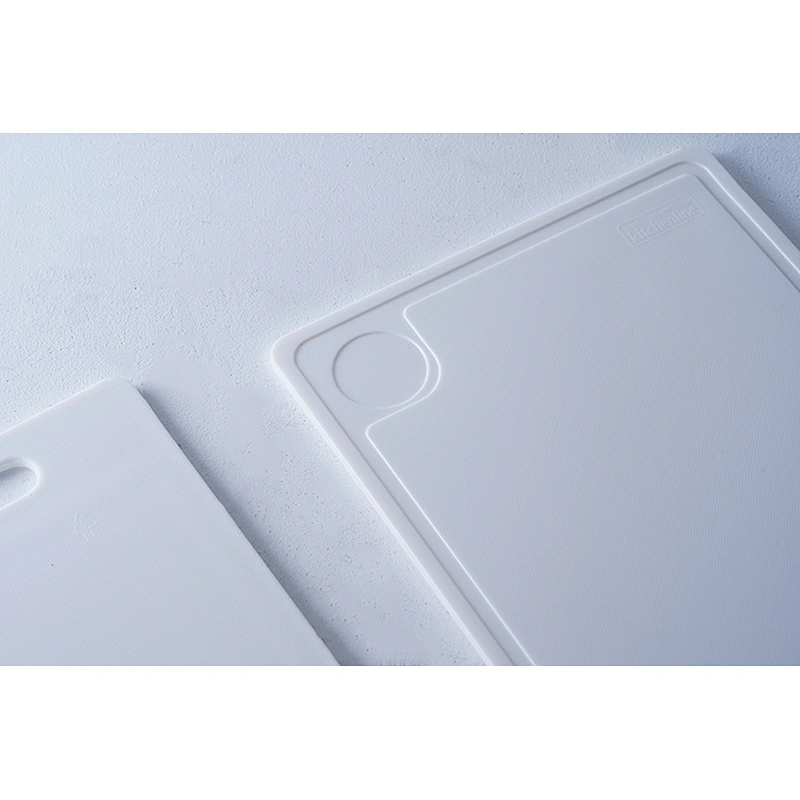 Wholesale high quality multiple classic design pure white rectangle plastic cutting board kitchen chopping board