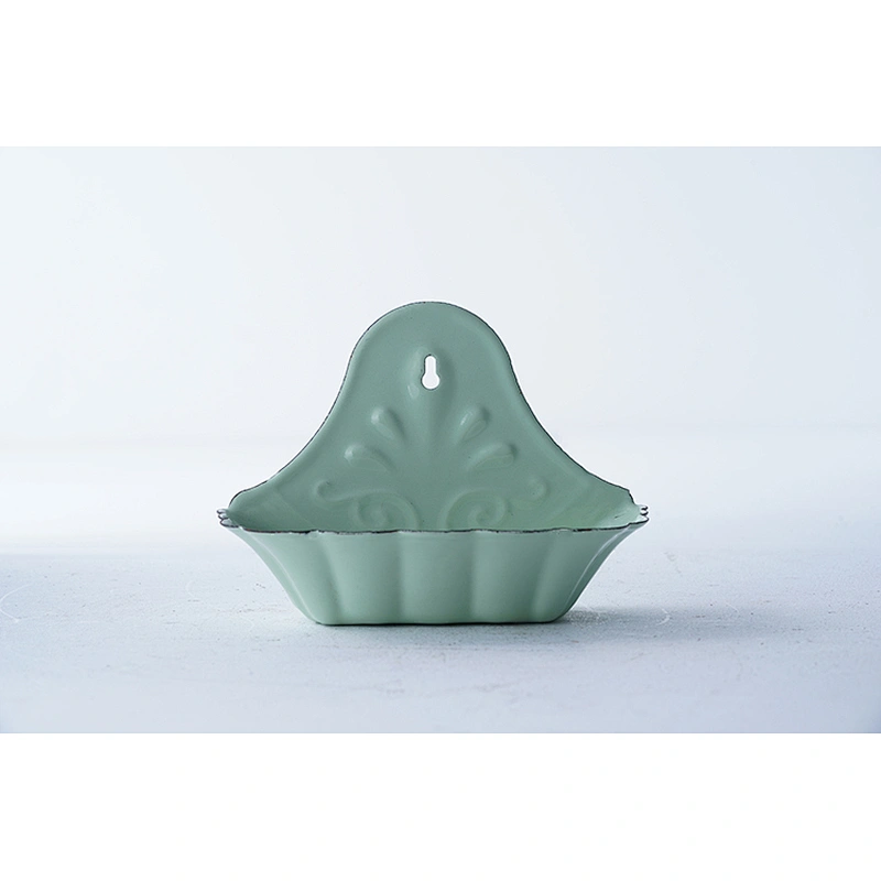 Professional patterned design multiple colors carbon steel enamel soap holder soap box soap dish with hanging function