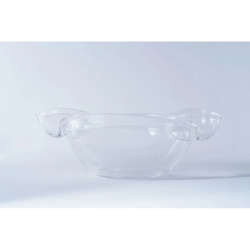 Wholesale multifunction tableware durable transparent salad dipping bowl snack serving bowl set