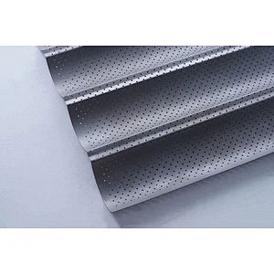 Hot sale two three four slots wave pattern perforated carbon steel non stick coating French baguette bread oven baking tray