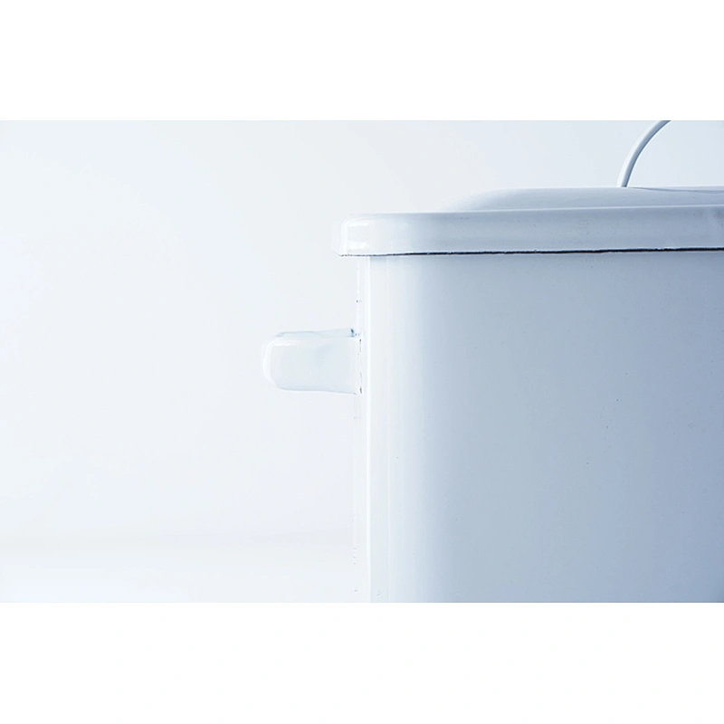 Hot sale OEM ODM multifunctional white rectangle large capacity carbon steel enamel water kettle with one side handle