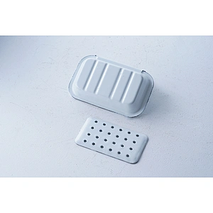 Wholesale OEM ODM good quality corrosion resistant white carbon steel enamel soap holder soap box soap dish