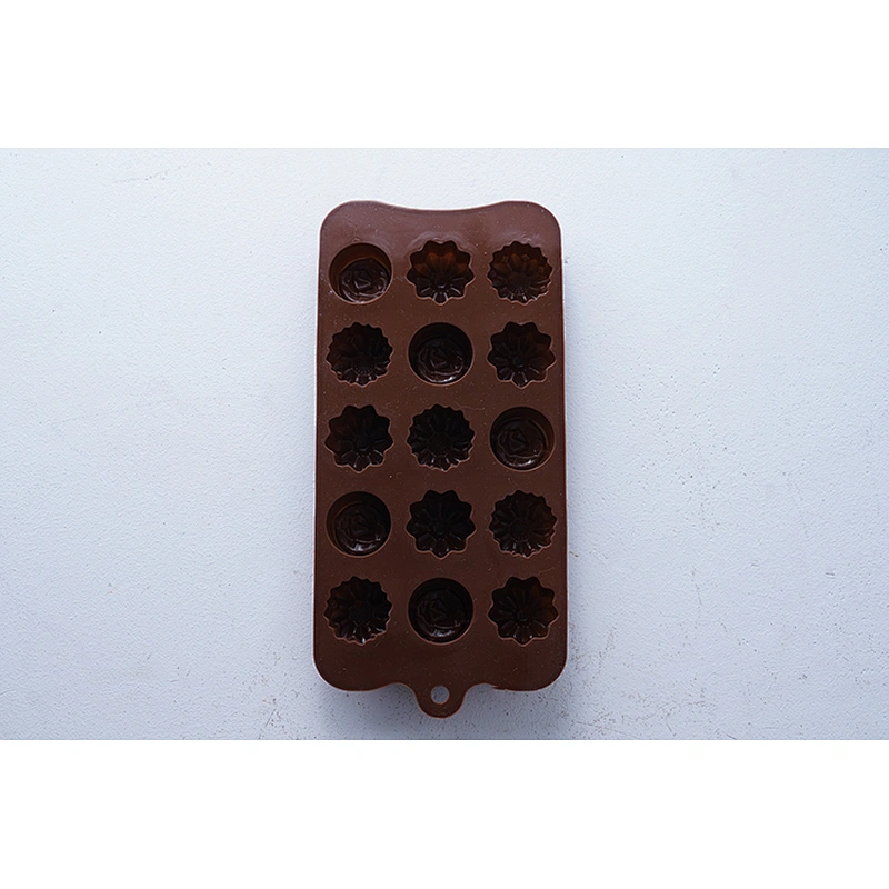 Professional supplier OEM ODM brown multiple flower shapes ice chocolate pudding 3d silicone cake decorating molds