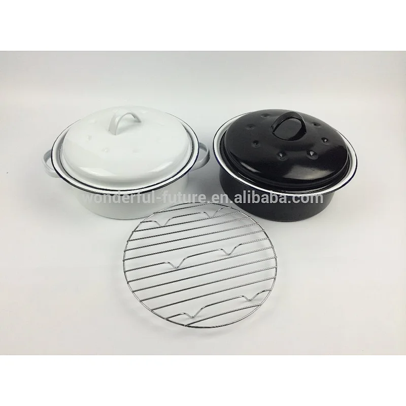 Enamel Coated Steel pot,Enamel Roast chicken Pan ,Enamel Oval Roaster , self basting oval roaster,Roast chicken machine,