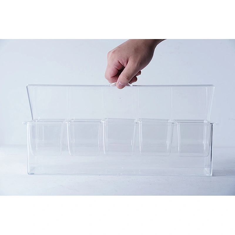 Wholesale practical household good quality kitchen five compartment condiment dispenser seosaning box set