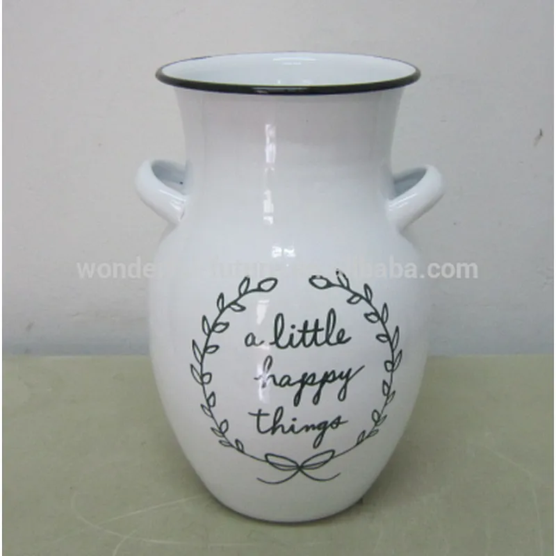 Carbon steel flower pot,enamel flower vase,carbon steel enamel bottle, enamel flower vase, enamel cookware