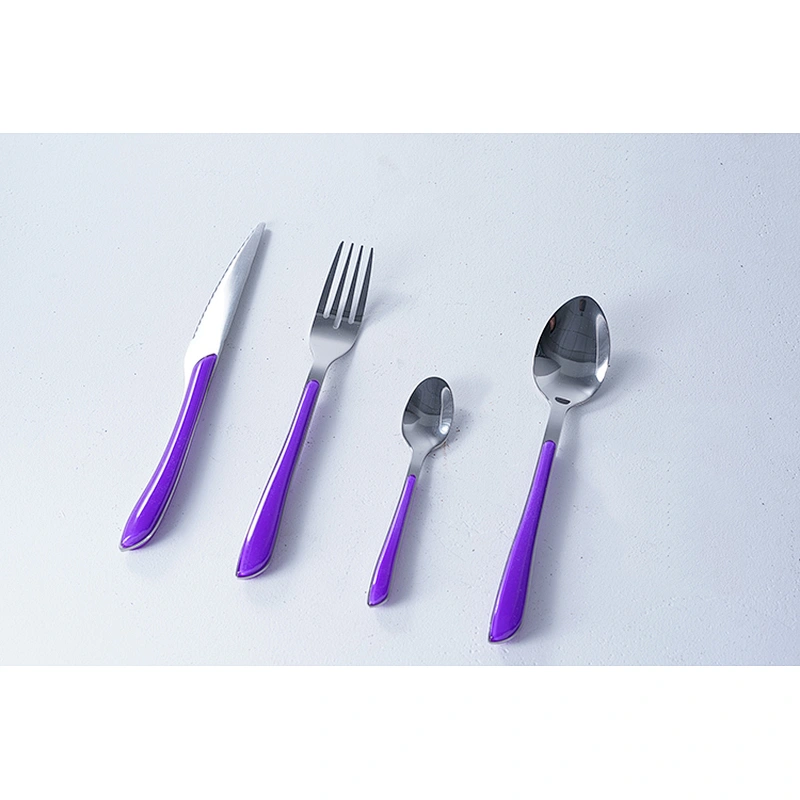 2020 hot sale household decoration dinnerware stainless steel colorful luxury 24pcs cutlery set with package case