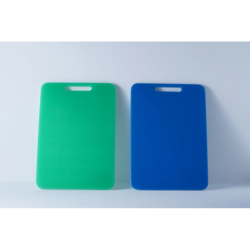 Promotion green rectangular simple design kitchen use plastic chopping cutting board multifunction for kitchen