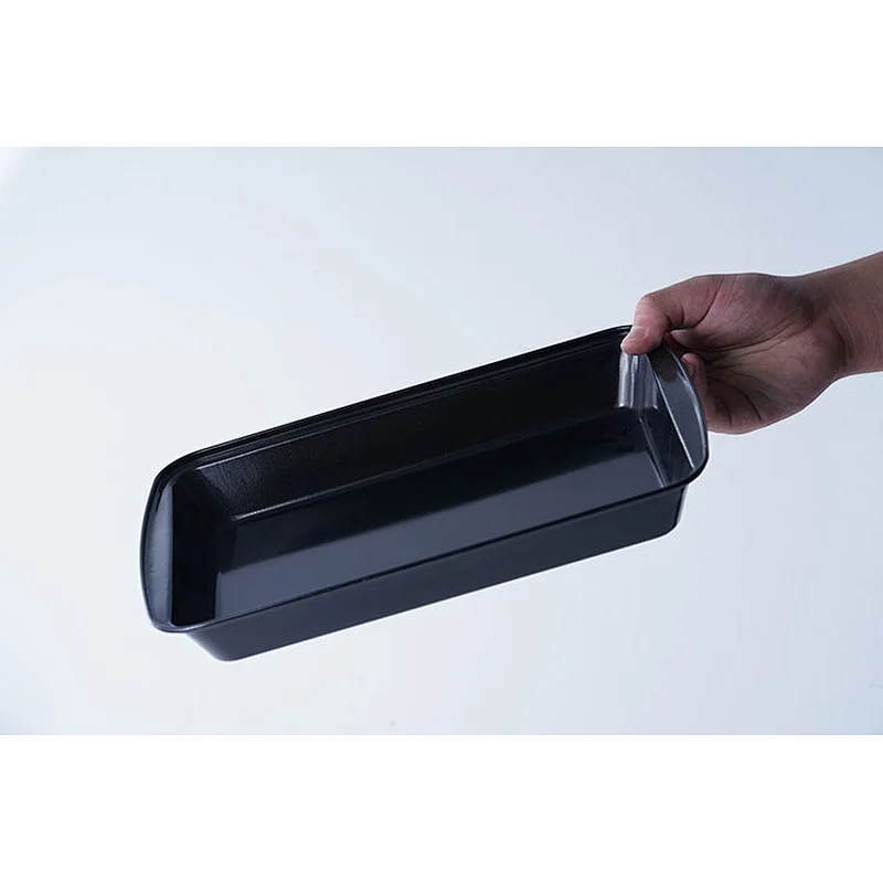 Wholesale good quality black rectangular classic design carbon steel non stick coating cake bakeware tools oven baking tray