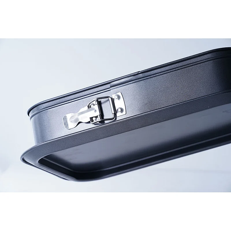 Wholesale OEM ODM professional rectangular black big capacity fruits chocolate party cake mold for bakery