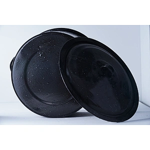 Wholesale amazon hot sale classic big capacity black round carbon steel enamel cookware cooking pot for restaurant