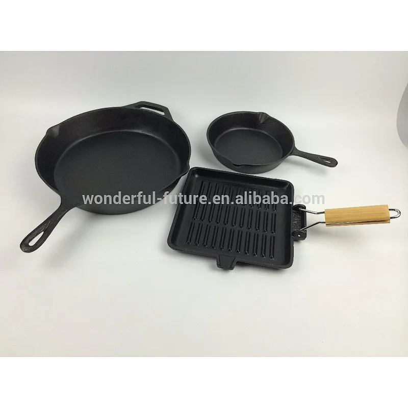 cast iron pan,cast iron preseasoned fry pan,cast iron enamel grill pan