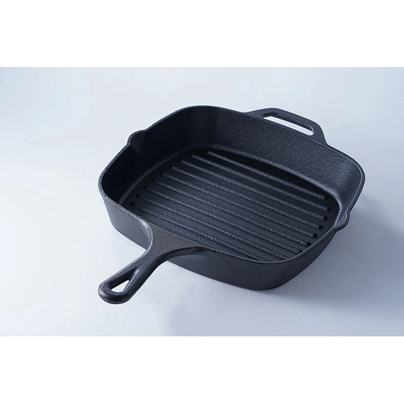 Wholesale OEM ODM good quality cheap price black nonstick cast iron preseasoned skillet fry pan cast iron cookware